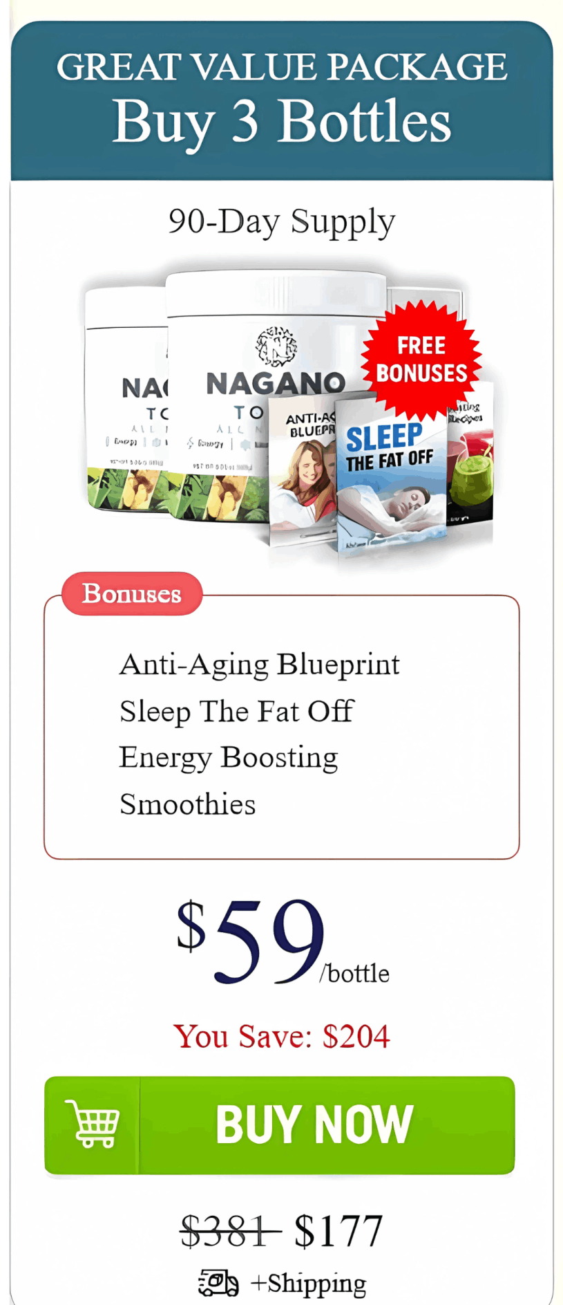 Nagano Tonic buy1 bottle