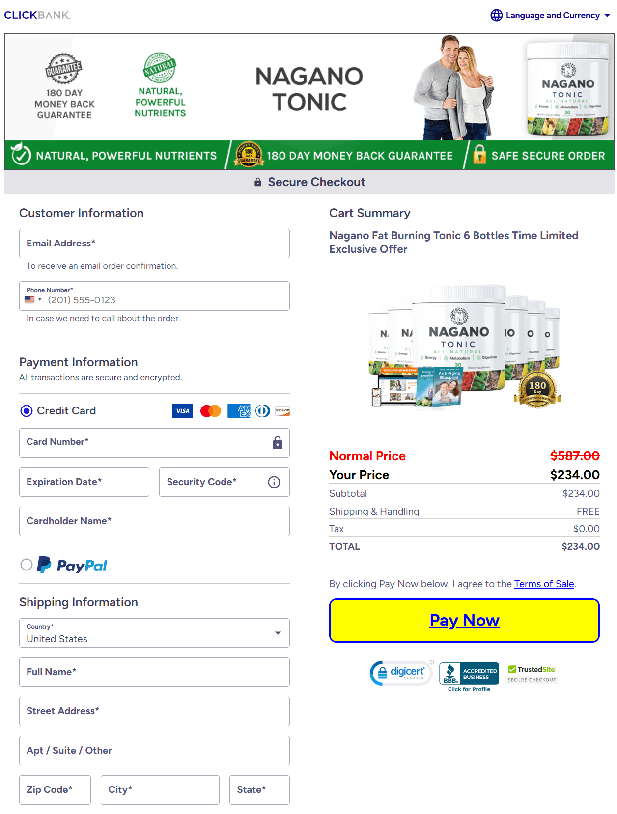 Nagano Tonic official website order